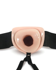 Dr. Skin 7 Inch Hollow Strap On with Realistic Texture and Adjustable Harness