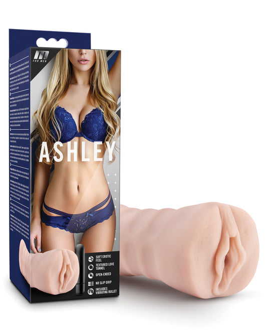 M for Men Masturbator Lifelike X5 Vibrating Bullet Open-Ended Design for Realistic Solo Play