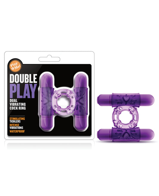 Play With Me Stimulators Dual Vibrating Cock Ring Removable Bullets for Couples Intimate Satisfaction