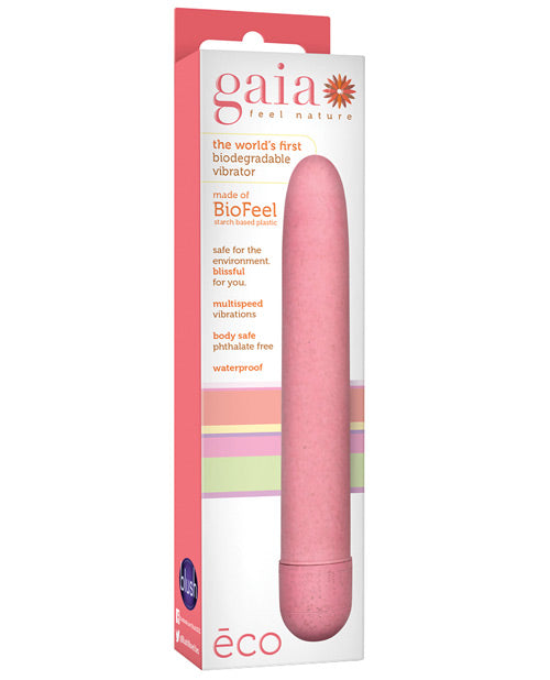 Gaia Eco Vibrator biodegradable plant-based slim profile multispeed settings for sustainable pleasure