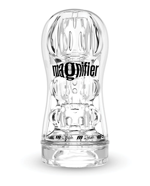 M for Men Pocket Stroker Clear Self-Lubricating Multi-Chamber Textured for Enhanced Sensation