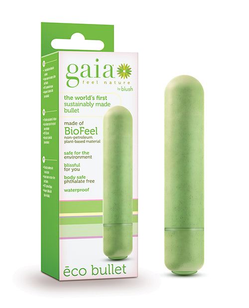 Gaia Green Bullet Vibrator Biofeel Material Waterproof Design for Sustainable Pleasure