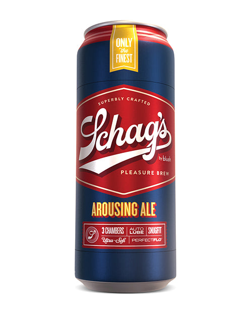 Schag's Stroker Arousing Ale Self-Lubricating Textured Chambers with Suction Valve for Sensual Stimulation