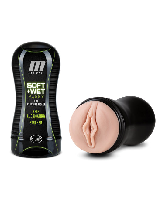 M for Men Masturbator Cup Self-Lubricating Flexible Textured Tunnel for Realistic Sensation