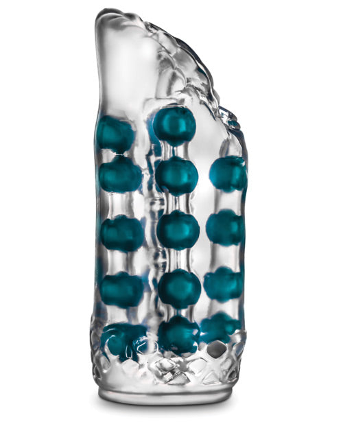 Super Stroker Clear Male Masturbator with Stimulating Pearls