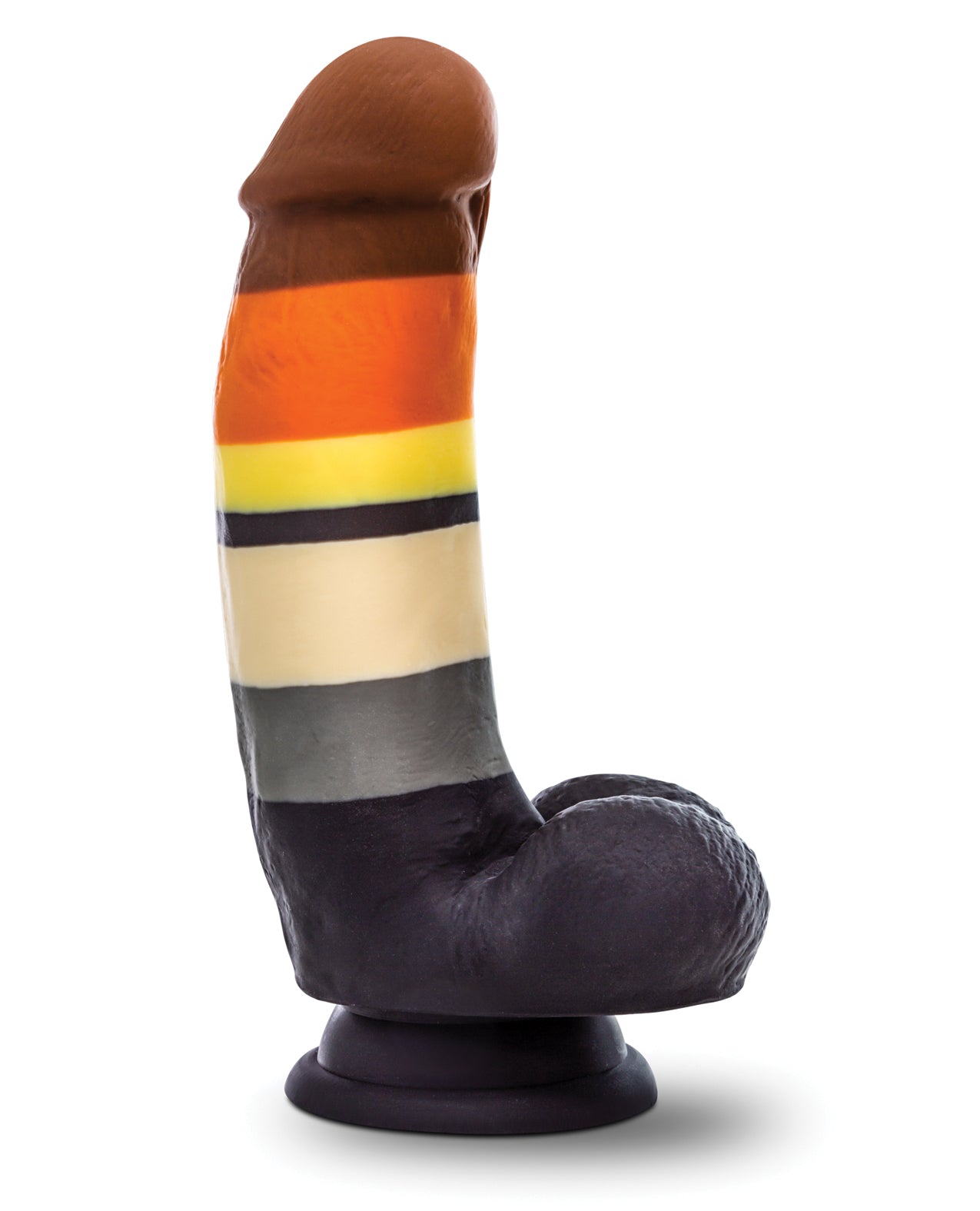 Avant P9 Bear Pride Silicone Dildo with Suction Base – Multi-Color Artisanal Design