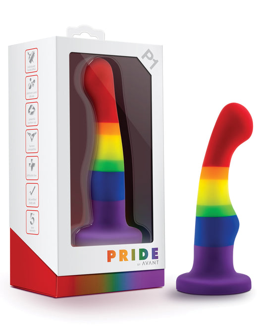 Avant Silicone Dong Rainbow Artisanal Harness-Compatible Suction Base for Pride-Themed Pleasure