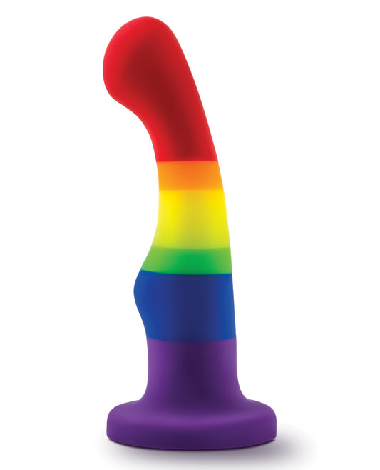 Avant P1 Gay Pride Silicone Dong with Harness-Compatible Suction Base