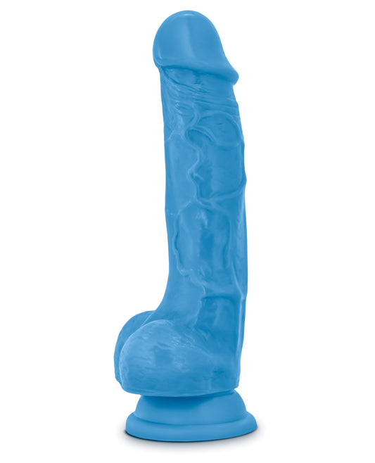 Neo Dual Density 7.5-Inch Realistic Dildo with Suction Cup - Neon Blue