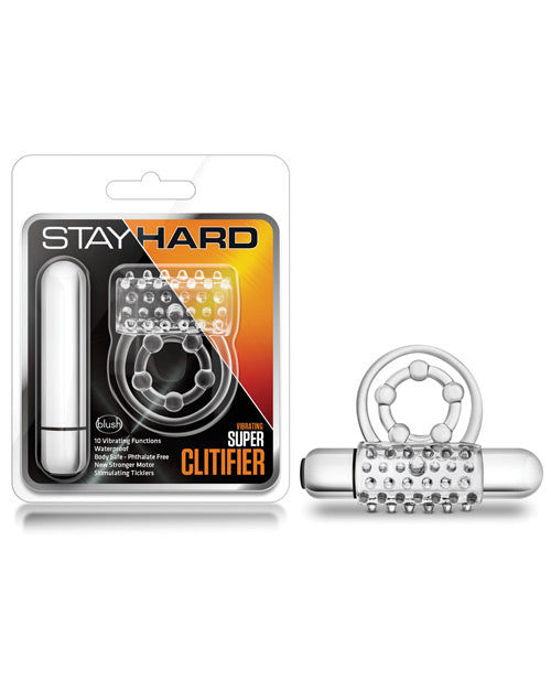 Stay Hard Stimulator Vibrating Cock Ring with Dual Support and Removable Bullet for Enhanced Couples Pleasure