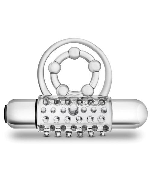 Blush Stay Hard Super Clitifier Clear Vibrating Stimulator Cock Ring