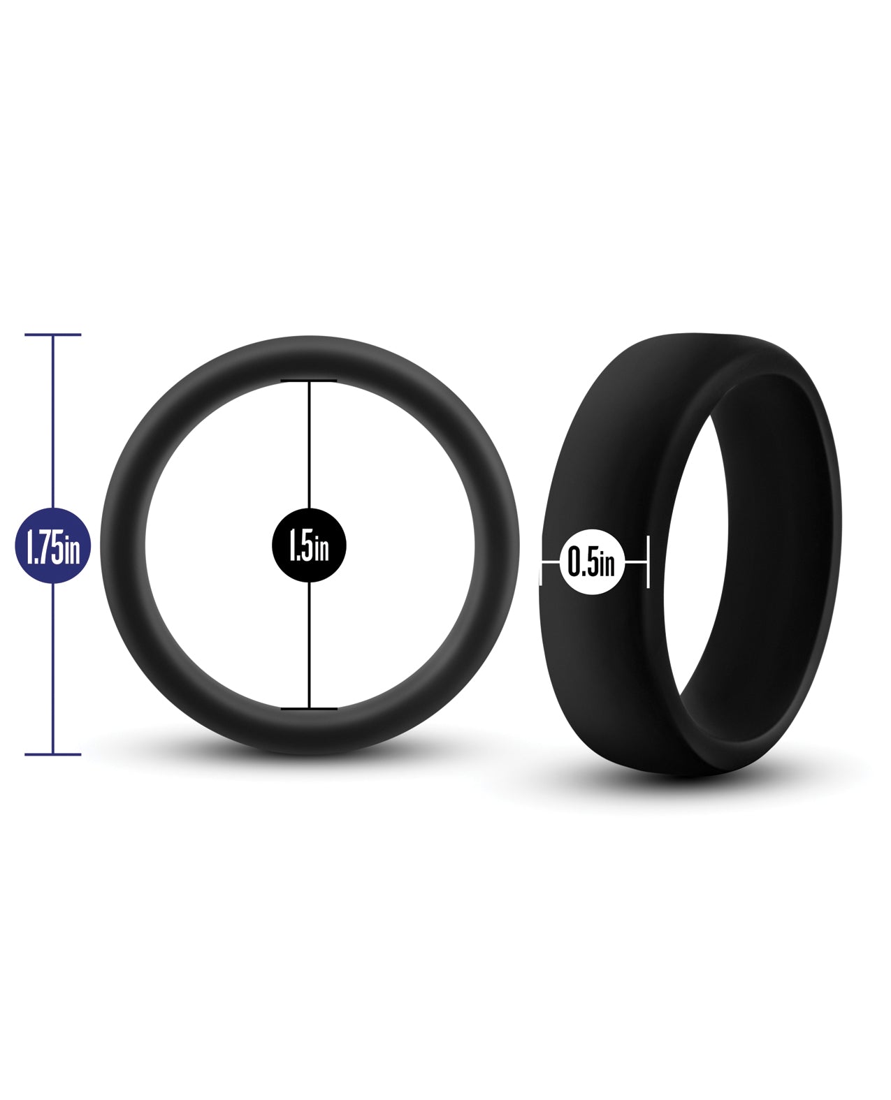 Performance Silicone Go Pro Cock Ring with Flat Stretch Design