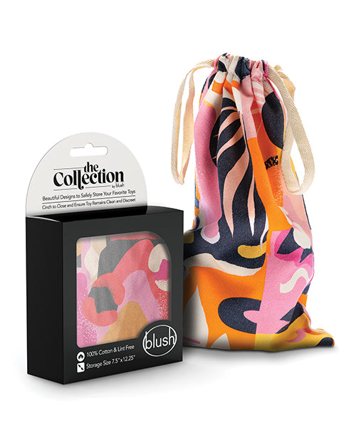 The Collection cotton storage bag with lint-free fabric and drawstring closure for secure adult toy organization