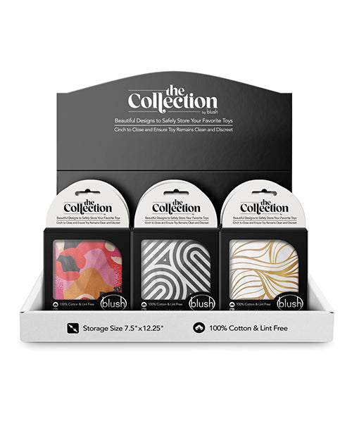 The Collection Cotton Toy Storage Bag with Drawstring Closure and Lint-Free Fabric for Discreet Organization