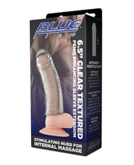 Blue Line C & B 6.5" Textured Penis Enhancing Sleeve Extension - Clear