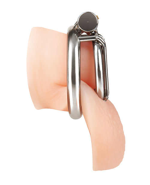 Stainless Steel Inverted Micro Jail Time Chastity Cage with Secure Fit