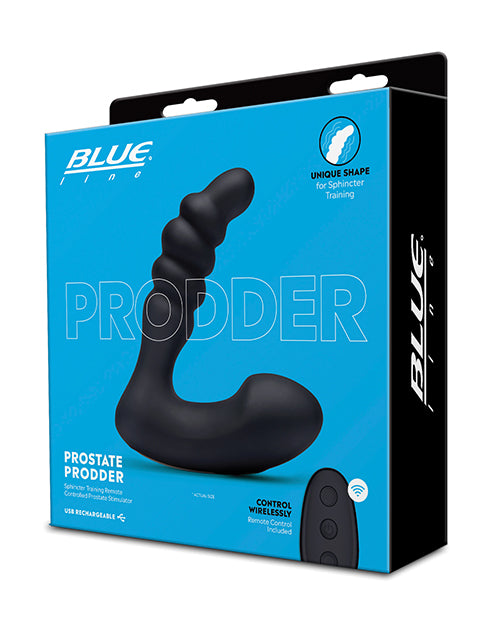 Blue Line anal product vibrating prostate massager with dual motors remote control for targeted stimulation and hands-free pleasure