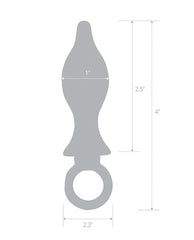 Blue Line Anal Products Stainless Steel Tapered Butt Plug with Loop Handle for Secure and Comfortable Anal Play