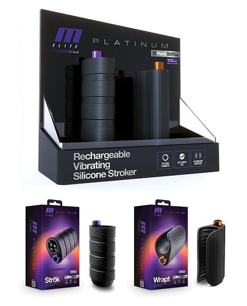 M Elite Stimulator Merchandising Kit with Acrylic Display and Tester Units for Retail Showcases