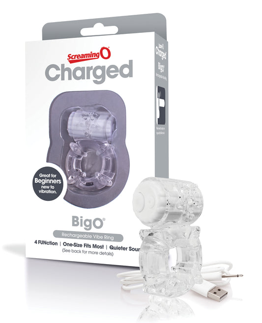 Screaming O Vibrating Cock Ring Rechargeable Thick Stretchy Design for Erection Enhancement and Partner Stimulation