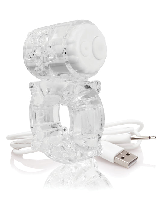 Screaming O Charged Big O Clear Vibrating Cock Ring with USB Recharge