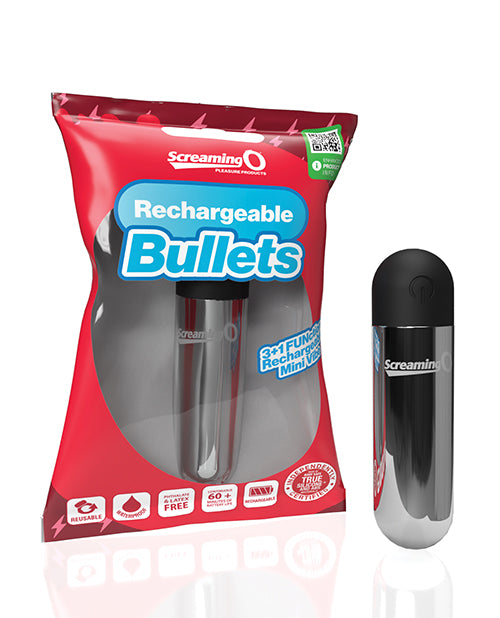Screaming O Stimulator Rechargeable Bullet Deep Vibrations Waterproof for Personal Intimate Pleasure