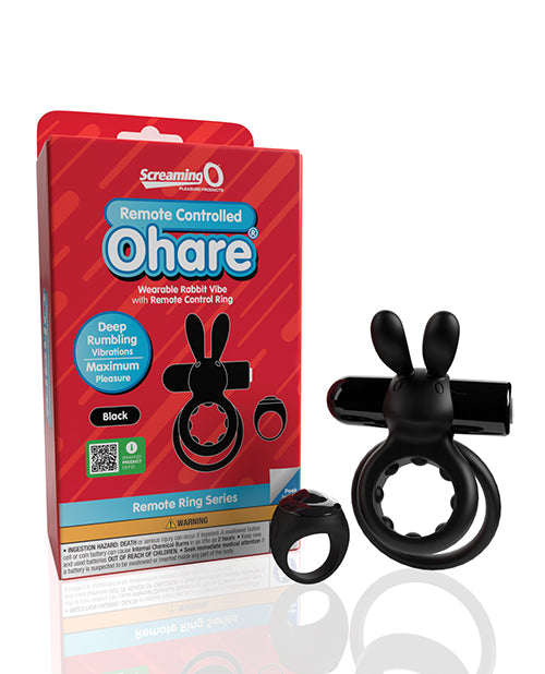 Screaming O Vibrating Ring Remote Controlled Bunny Ears Double Ring Stimulator for Couples' Pleasure