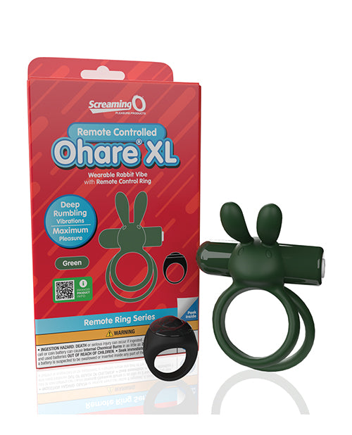 Screaming O Stimulators Remote Controlled XL Vibrating Ring with Bunny Ears for Couples Pleasure