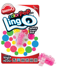 Screaming O Stimulator Disposable Vibrating Tongue Ring Pink ColorPop Design for Enhanced Oral Play