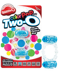 Screaming O Stimulators Dual Motor Blue Ring with Stretchy Design for Couples' Mutual Stimulation