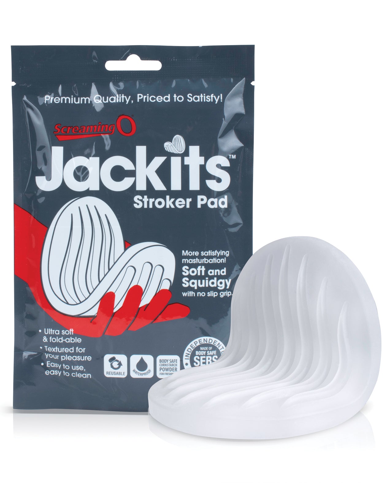 Screaming O Jackits Stroker Pad Clear Ultra-Soft Textured Masturbation Accessory