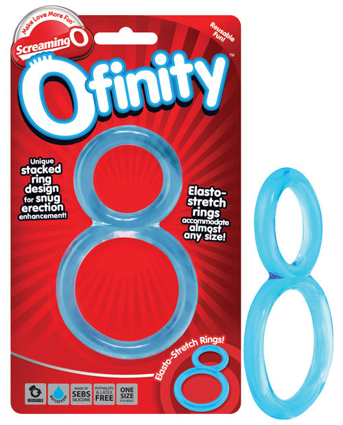 Screaming O penis enhancement double erection ring with stretchable isolation design for longer, harder performance