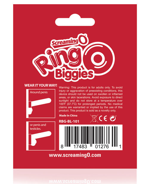 Screaming O RingO Biggies Black Colossal Silicone Penis Ring