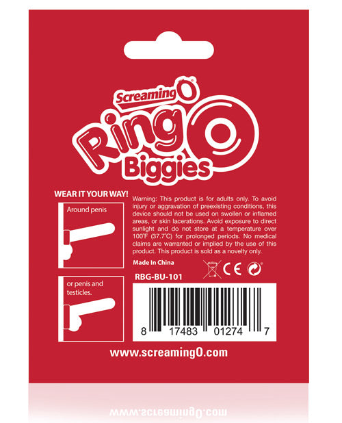 Screaming O RingO Biggies Blue Thick Silicone Penis Enhancement Ring
