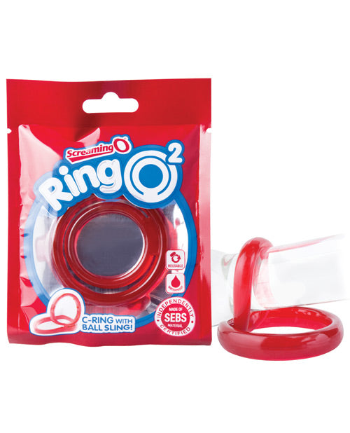Screaming O Penis Enhancement Double Erection Ring with Testicle Support and Stretchy SEBS for Longer-Lasting Intimacy