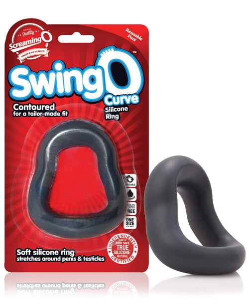 Screaming O cock ring reversible silicone bendable curved design for comfortable penis enhancement
