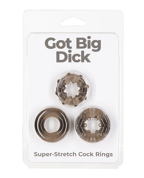 Power Bullet Silicone Cock Rings 3-Pack with Textured Designs for Enhanced Erections and Stamina