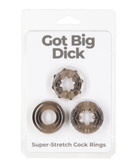 Got Big Dick 3 Pack Cock Rings - Black