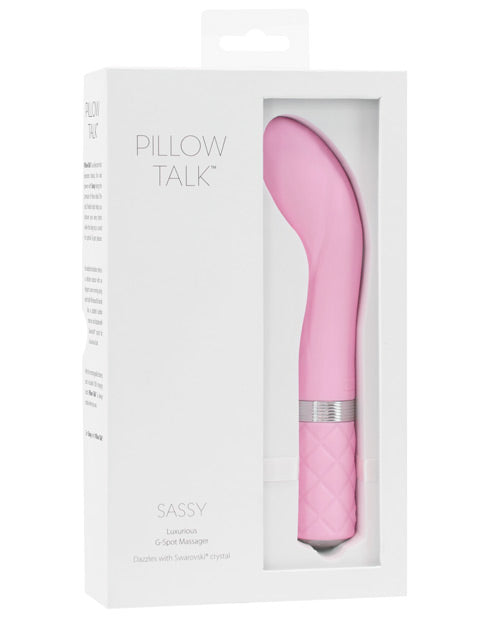 Pillow Talk Vibrator Pink Curved G Spot Design Crystal Handle for G Spot Stimulation