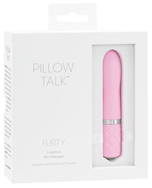 Pillow Talk Stimulator Soft Silicone Compact Bullet with Crystal Button for Discreet On-the-Go Pleasure