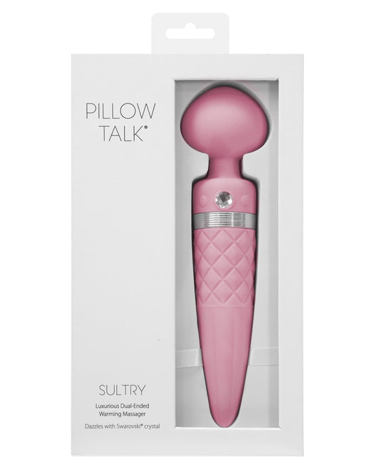 Pillow Talk Vibrator Rotating Wand Warming Shaft Swarovski Crystal for G-Spot Stimulation