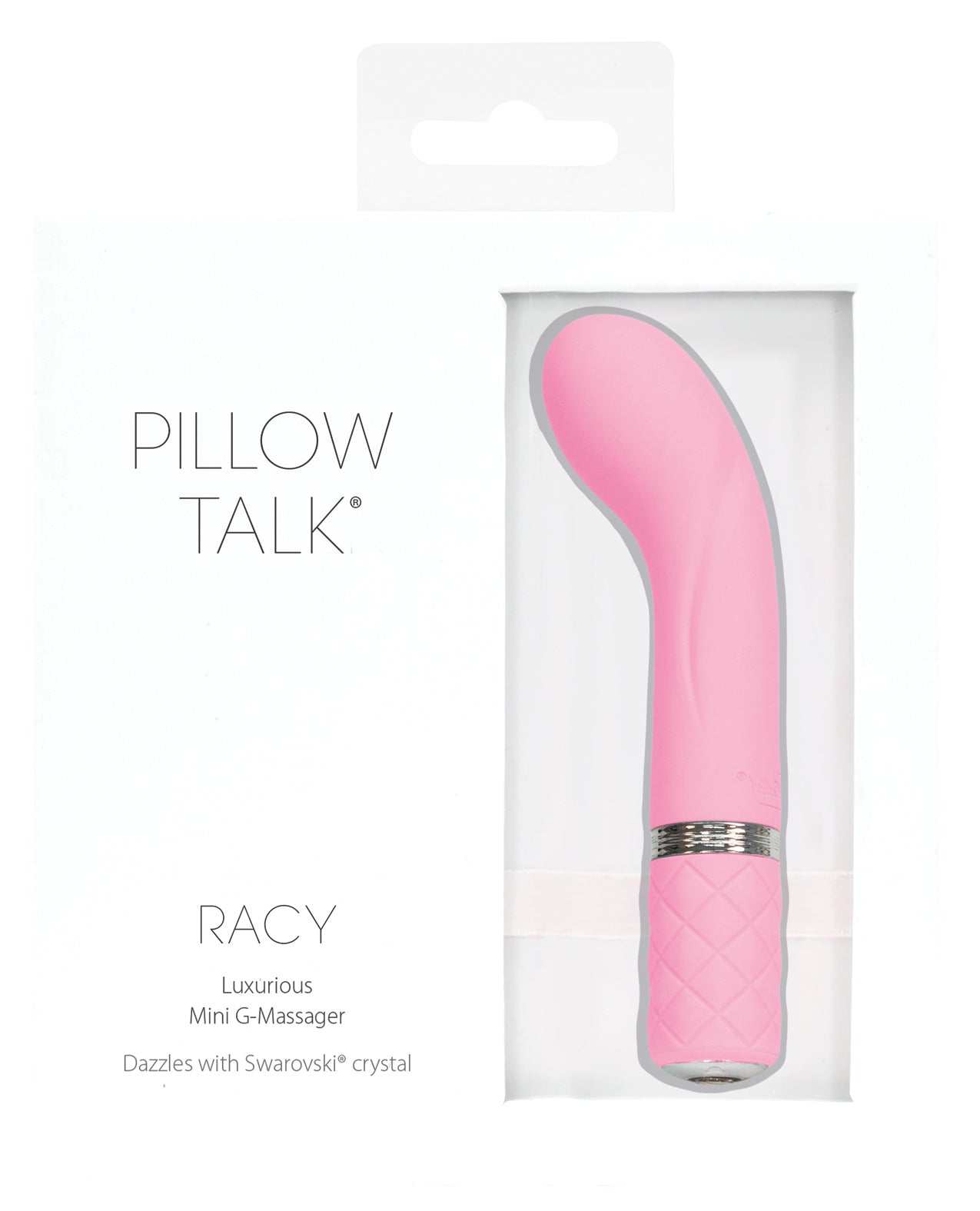 Pillow Talk Vibrator Mini Rechargeable Flexible Silicone with Quilted Handle for G-Spot and External Stimulation