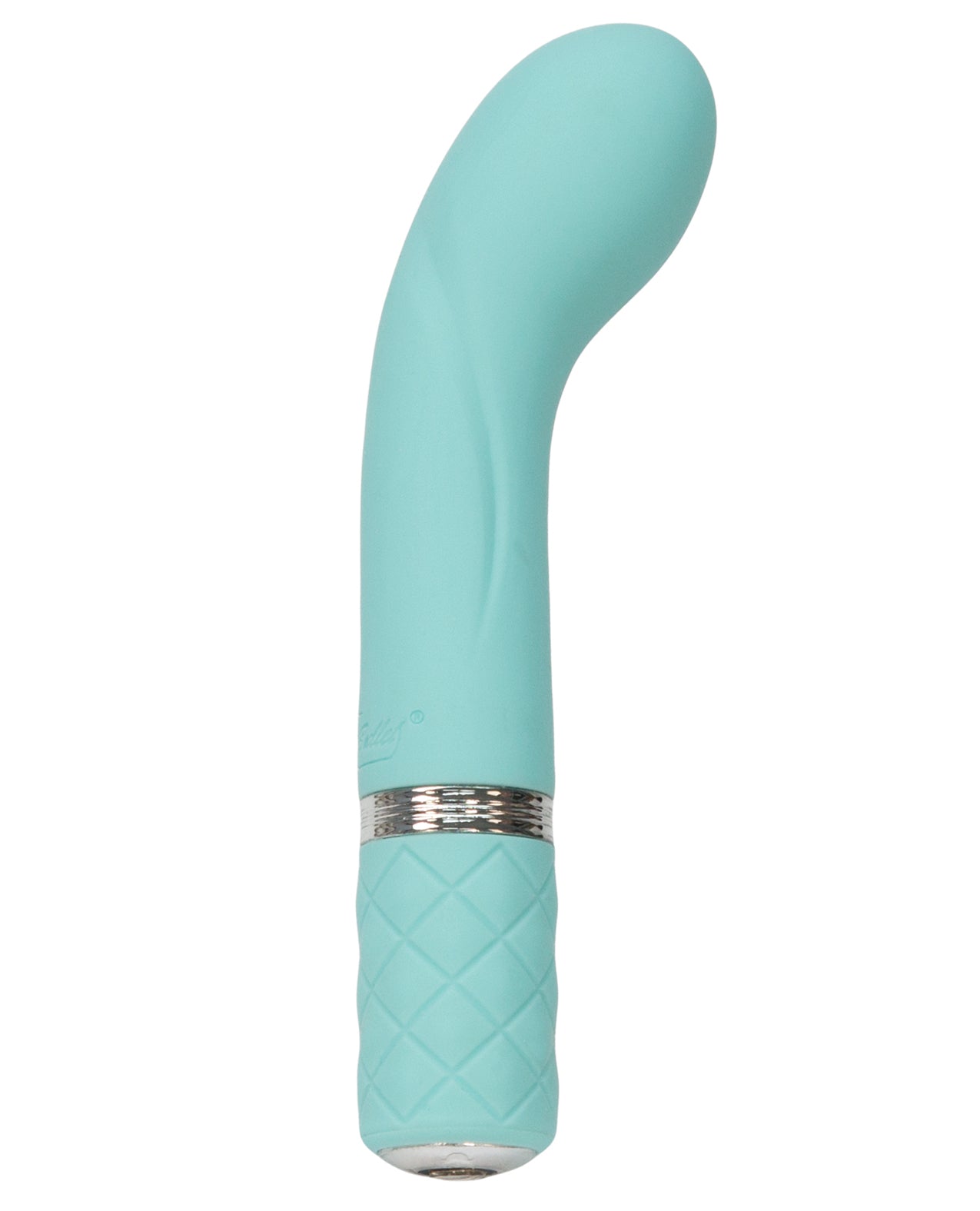 Pillow Talk Racy Teal Rechargeable Mini Vibrator with Swarovski Button