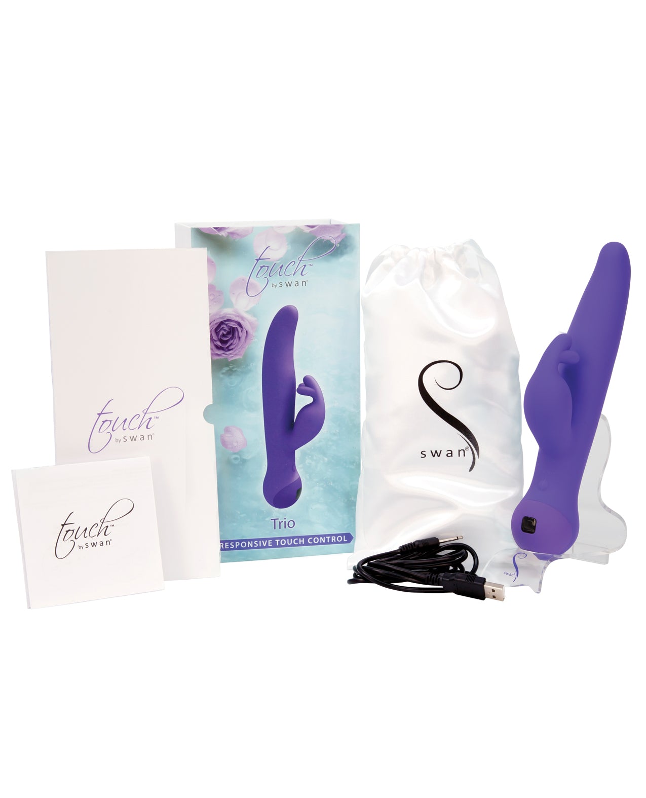 Touch by Swan Trio Clitoral Vibrator with Bold Triple Sensation - Purple