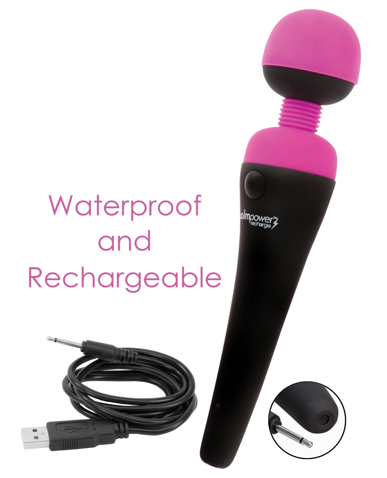 Palm Power Rechargeable Massager with Waterproof Design
