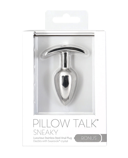 Pillow Talk Anal Plug Weighted Stainless Steel Swarovski Crystal Base for Luxurious Anal Play