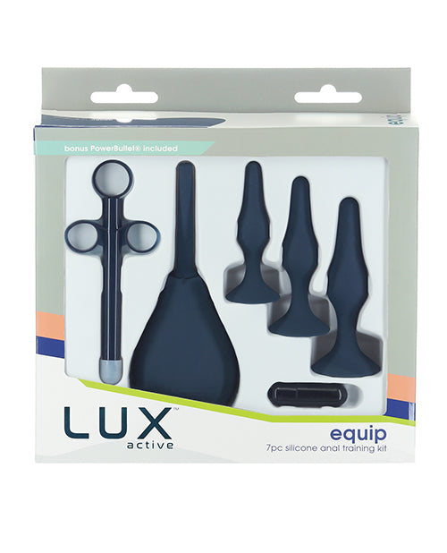 Lux Active Anal Training Kit with Silicone Plugs, Douche & PowerBullet for Comfortable Anal Play