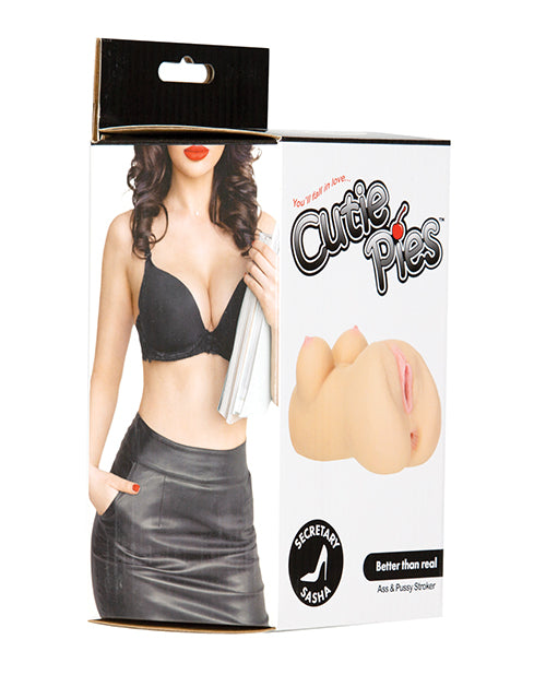 Cutie Pies Dolls & Masturbators Realistic Dual-Entry Stroker with Vibrating Bullet for Lifelike Stimulation and Easy Cleaning