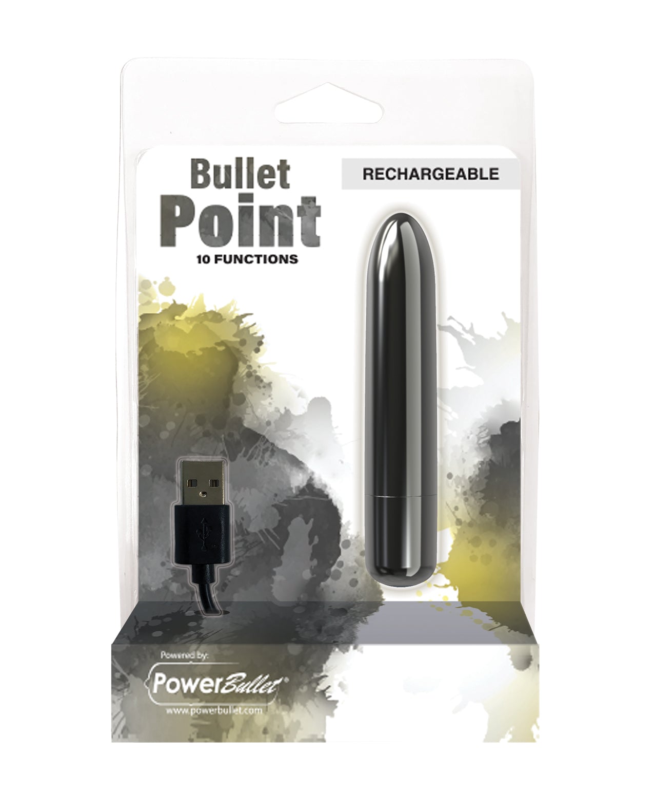 Power Bullet Stimulator Rechargeable Bullet Vibrator Pointed Tip Waterproof for Precise Pleasure
