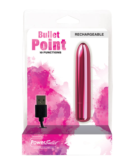 Power Bullet bullet vibrator with pointed tip and 10 vibration functions for precise stimulation and travel-friendly pleasure